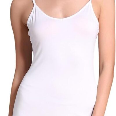 Coreal Full Slip For Women Under Dress Adjustable Spaghetti Strap Knee Length Slips Undergarment Nightwear