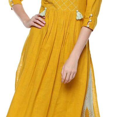 Idalia Straight Indian Kurta for Women, Cotton Kurta with Palazzo Pant Set