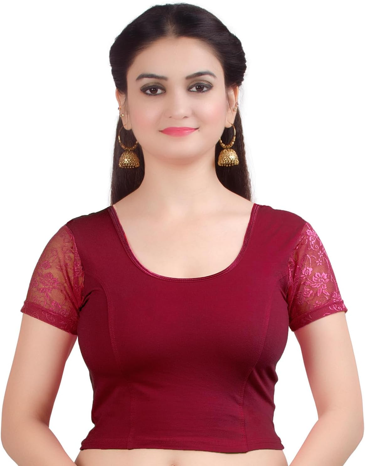 Chandrakala Readymade Blouses for Women Sarees,Stretchable (B102-P)