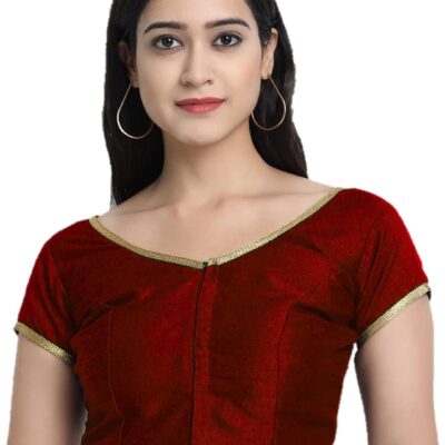 Indian Designer Women Saree Blouse Readymade Choli top indian Styl Solid blouse