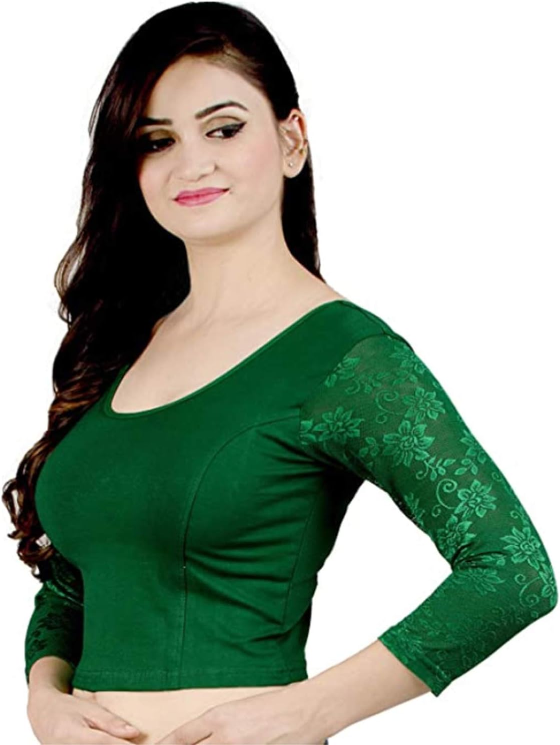 Chandrakala Readymade Blouses for Women sarees,Stretchable (B101-P) - Image 2