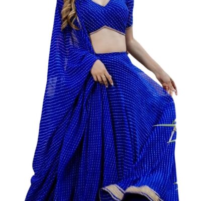 Trendy Indian Style Wedding Georgette Lehenga Choli For Women Party Wear Fully Stitched Ready To Wear Dress ZV22
