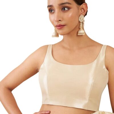 Indian Designer Party wear Art Silk Saree Blouse for Women Solid Readymade Indian Style Choli Top