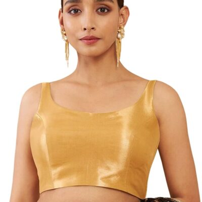 Indian Designer Party wear Art Silk Saree Blouse for Women Solid Readymade Indian Style Choli Top