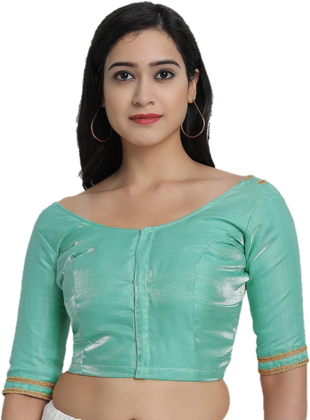 Indian Designer Women'S Readymade Silk And Satin Indian Ethnic Saree Blouse Crop Top Choli For Party Wear