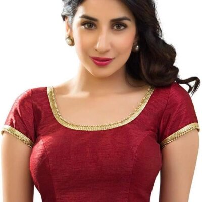 Indian Designer Women's Readymade Silk Indian Ethnic Saree Crop Top Choli Blouse