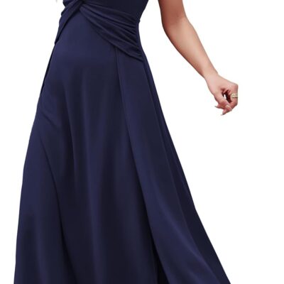 Wedding Guest Dresses for Women 2024 V Neck Formal Dresses for Women Sleeveless Evening