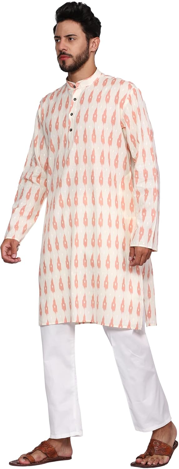 TOSQP27 Mens Cotton Kurta Pajamas Gift Boys Ethnic Wedding Party Grooms Outfit Traditional Festive Long Sleeve