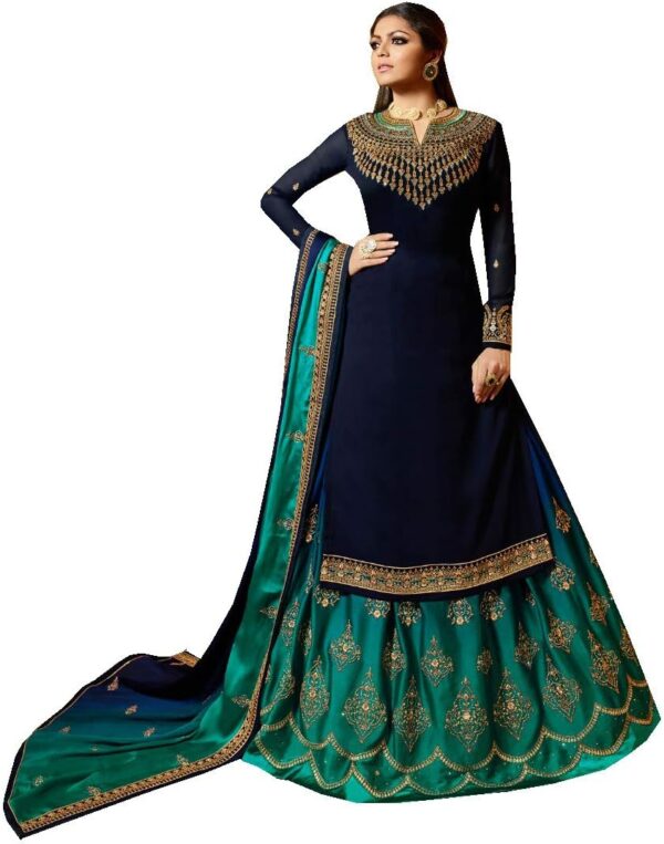 ziya New Indian/Pakistani Eid Special Party/Ethnic wear Georgette Ghagra Style Salwar for Womens