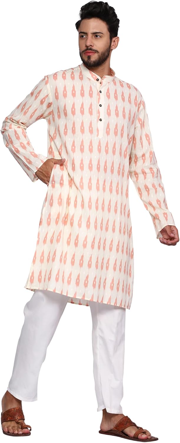 TOSQP27 Mens Cotton Kurta Pajamas Gift Boys Ethnic Wedding Party Grooms Outfit Traditional Festive Long Sleeve - Image 5