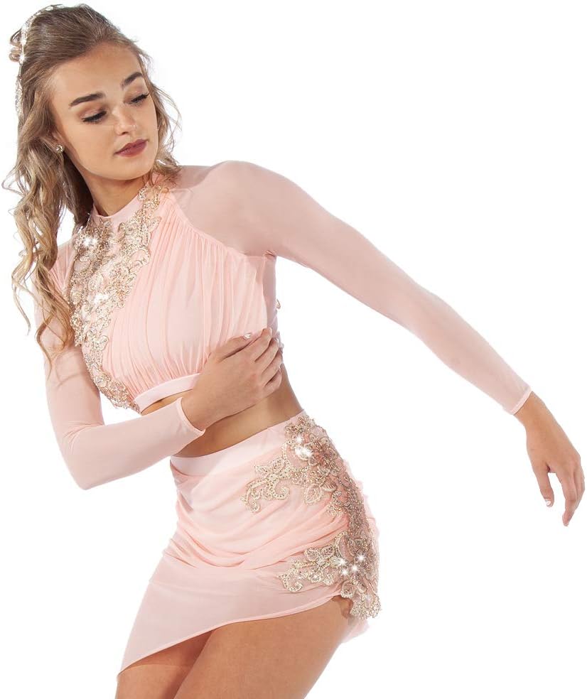 Long Sleeve Gathered Crop Top with Applique - Image 6