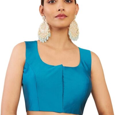 Indian Designer Party wear Art Silk Saree Blouse for Women Solid Readymade Indian Style Choli Top