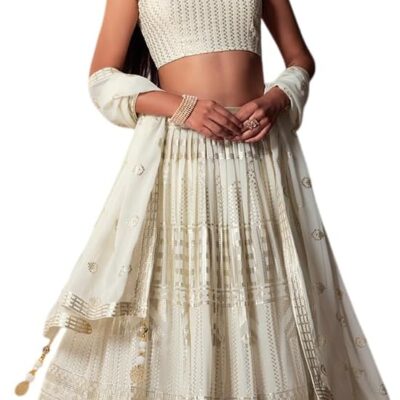 Women's Ethinc Indian Lehenga Wedding Bridal Flared Indian Style Chaniya Choli with Dupatta