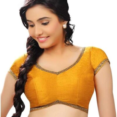 Indian Designer Women's Readymade Silk Indian Ethnic Saree Crop Top Choli Blouse