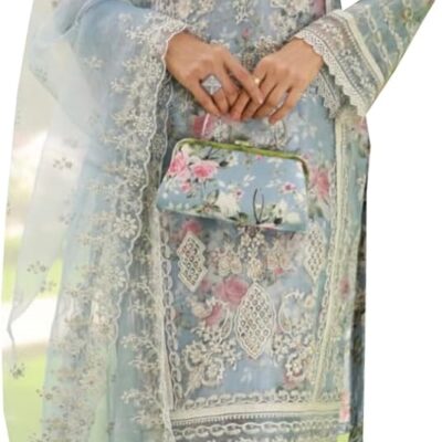 Diwali Special Ready to wear women's organza salwar kameez with embroidered pakistani partywear suit 112