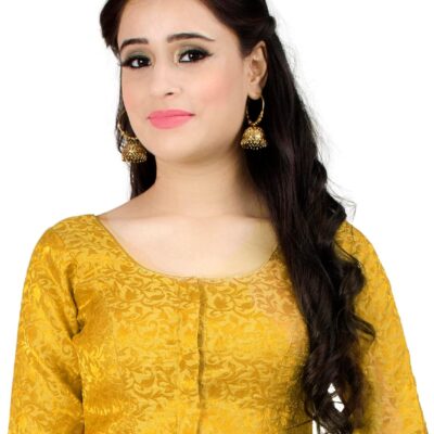 Chandrakala Banarasi Blouses for Women Sarees,Readymade (B181-P)