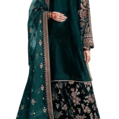 Ready to Wear Indian Pakistani Wedding Designer Royal Style Straight Salwar Kameez Suit for Womens.0.5