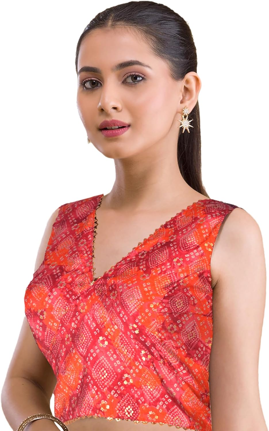Chandrakala Backless Blouses for Women sarees,Readymade (B204-P)