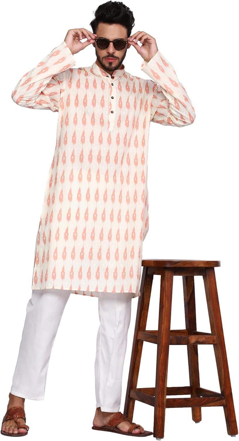 TOSQP27 Mens Cotton Kurta Pajamas Gift Boys Ethnic Wedding Party Grooms Outfit Traditional Festive Long Sleeve - Image 7