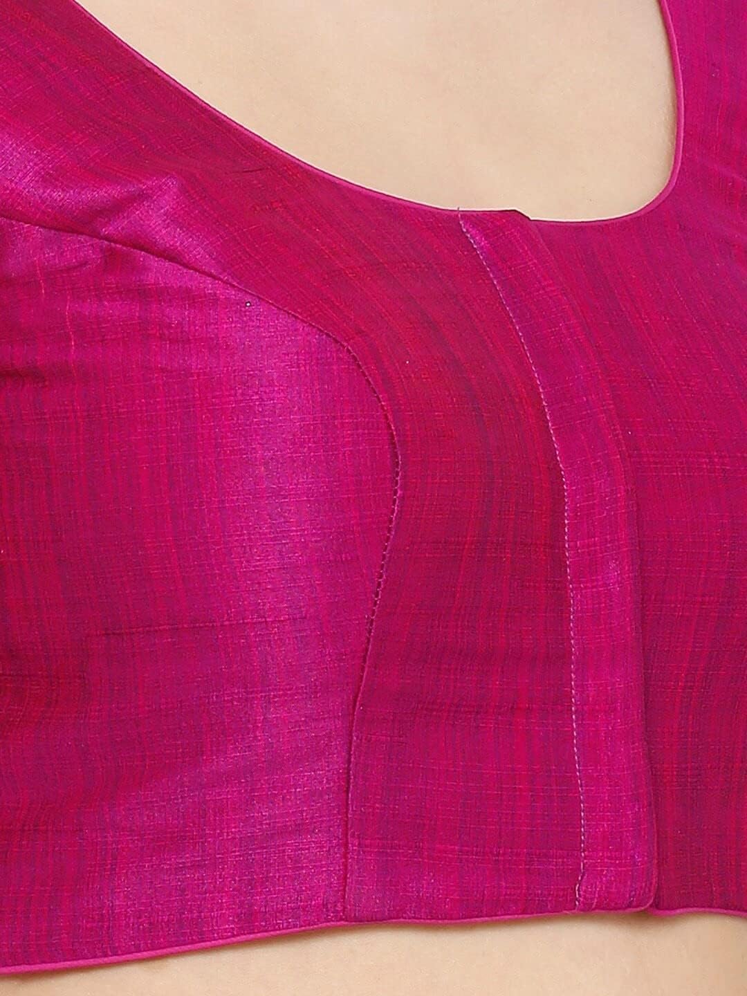 Indian Designer Womens Readymade Dhupion Silk And Mulbury Silk Indian Ethnic Saree Blouse For Party Wear - Image 3