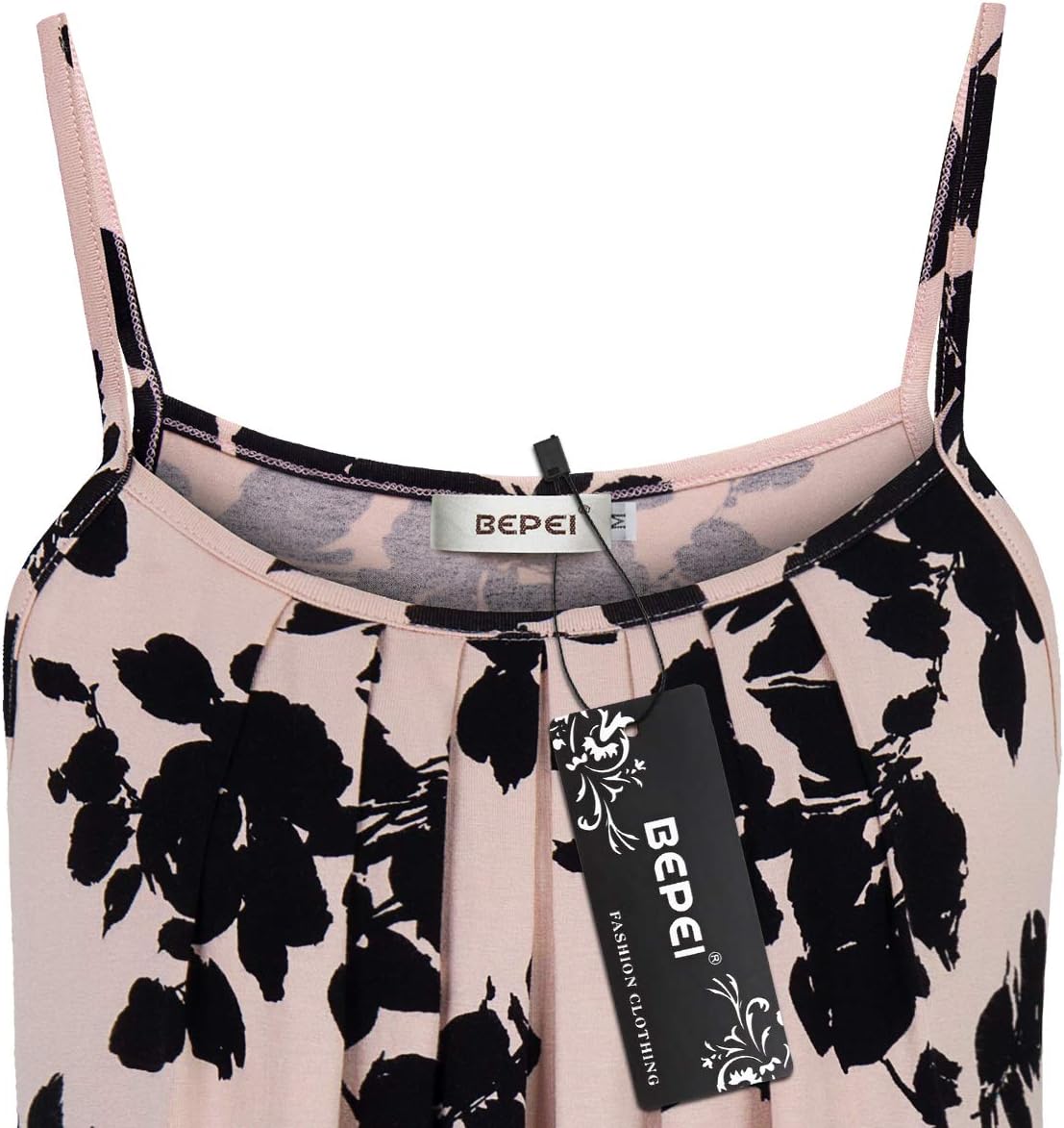 BEPEI Women Loose Casual Summer Pleated Flowy Sleeveless Camisole Tank Tops - Image 3