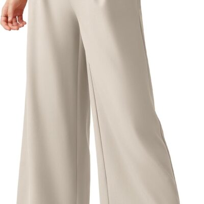 Willit Women's Wide Leg Pants Work Dress Pants Casual Palazzo Pants High Waisted Business Office Slacks 25"/27"/29"