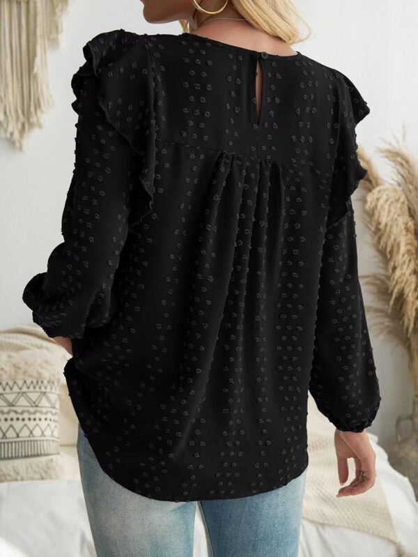 Womens Fall Fashion 2024 Tops For Women Dressy Casual Blouses Long Sleeve Western Blouse Tunic Babydoll Shirts - Image 5
