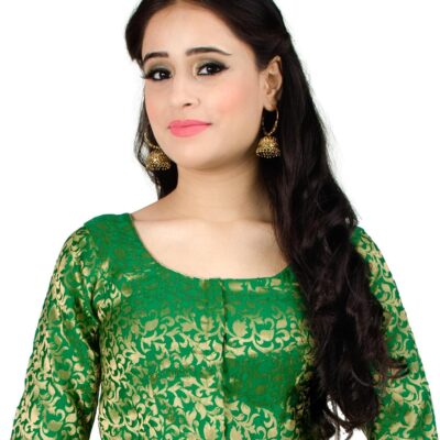 Chandrakala Banarasi Blouses for Women Sarees,Readymade (B181-P)