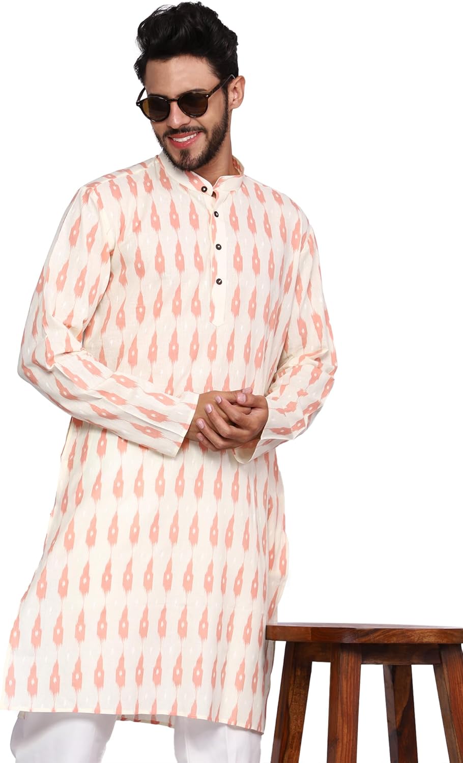 TOSQP27 Mens Cotton Kurta Pajamas Gift Boys Ethnic Wedding Party Grooms Outfit Traditional Festive Long Sleeve - Image 8