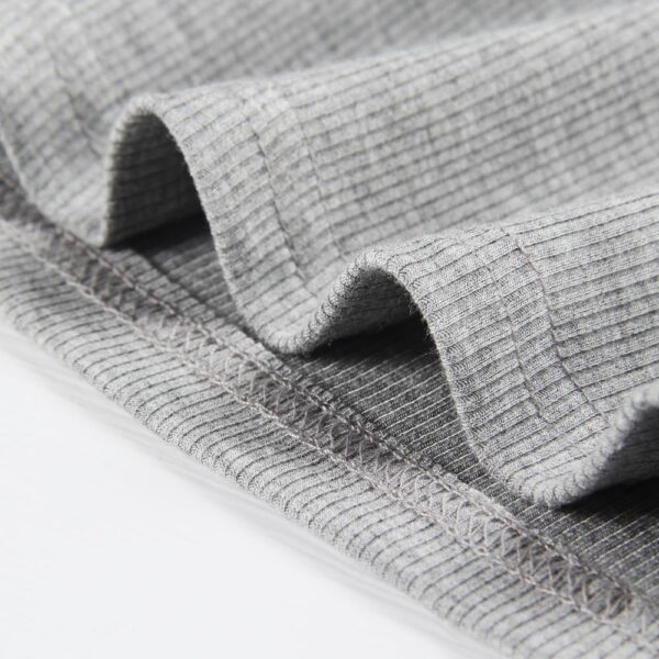 Artfish Women's Round Neck Long Sleeve Knit Ribbed Fitted Crop Top Casual Basic Shirts - Image 4