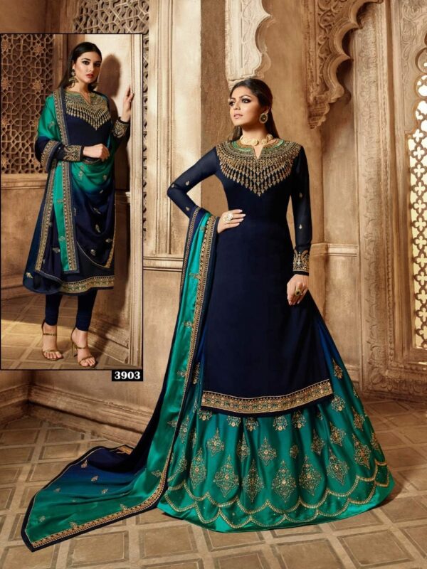 ziya New Indian/Pakistani Eid Special Party/Ethnic wear Georgette Ghagra Style Salwar for Womens - Image 2
