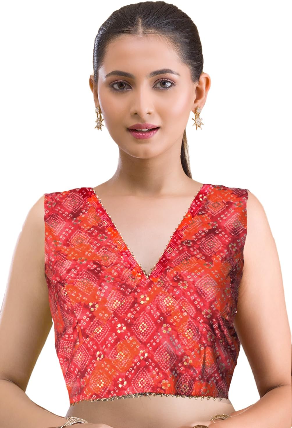 Chandrakala Backless Blouses for Women sarees,Readymade (B204-P) - Image 2