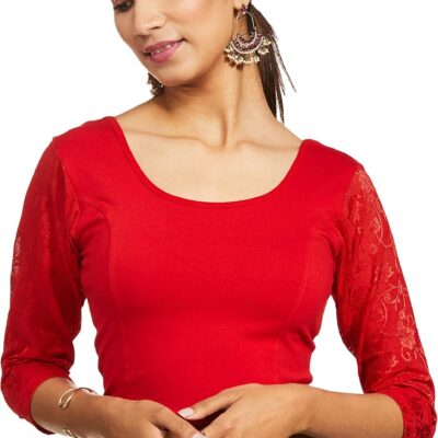 Women's Cotton Lycra Readymade Saree Blouse