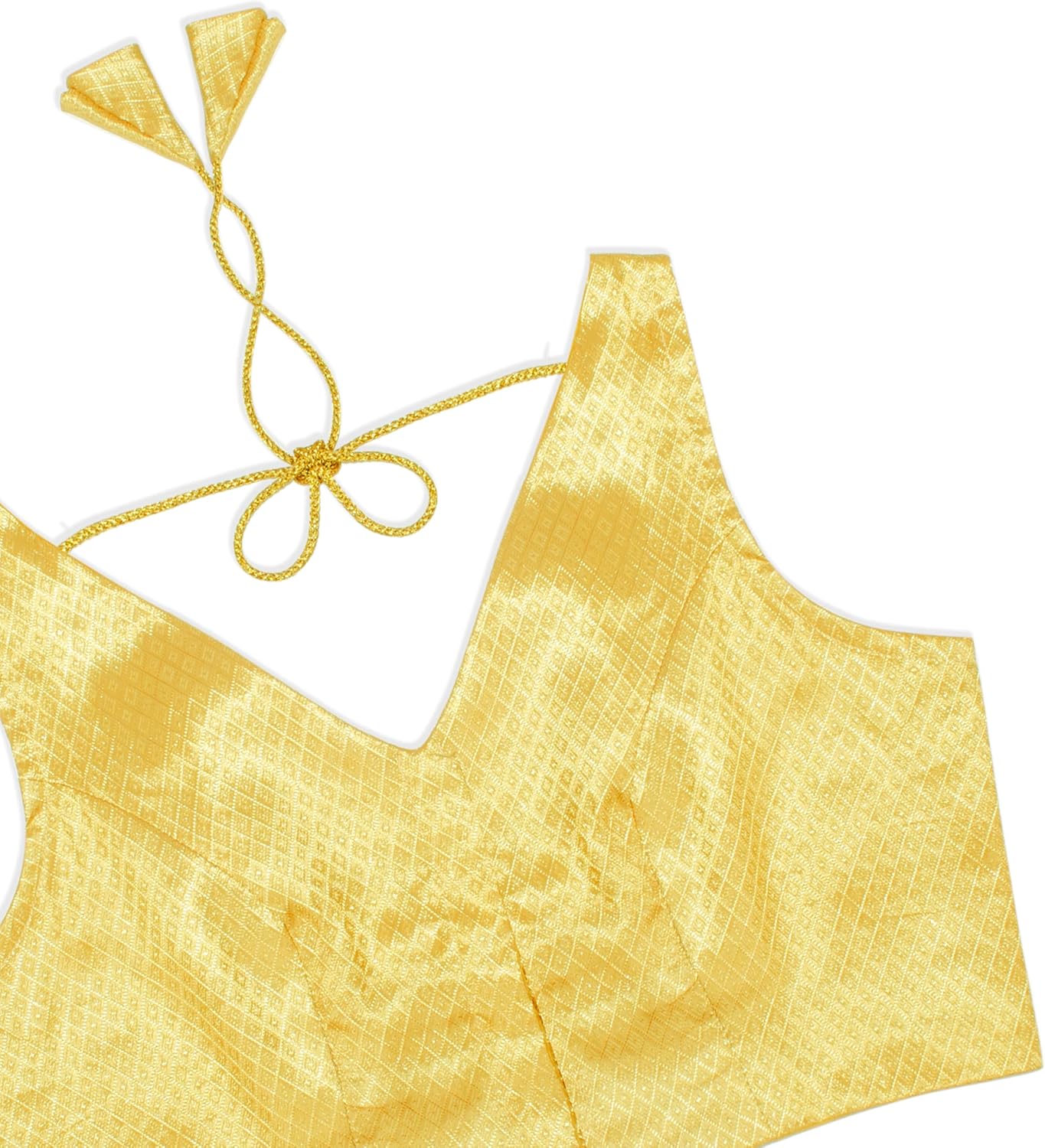 Chandrakala Gold Blouses for Women sarees,Readymade V-Neck Choli (B220-P) - Image 5