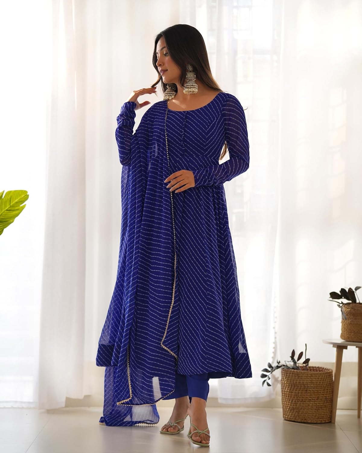Design a New Leheriya Print Ethnic wear Set for Women ready to wear - Image 2