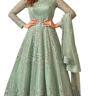 STELLACOUTURE women's indian traditional full length heavy embroidered ethnic salwar suit with dupatta (2318-O)