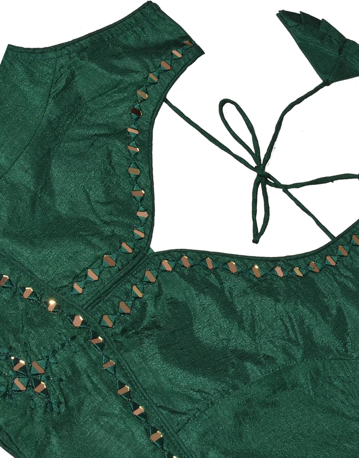 Chandrakala Mirror Work Blouses for Women Sarees,Readymade (B203-P) - Image 4