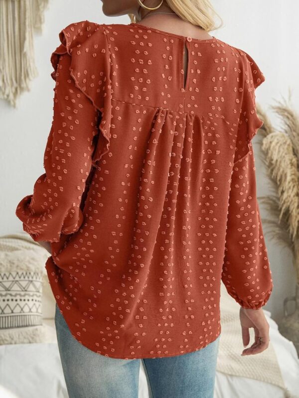 Womens Fall Fashion 2024 Tops For Women Dressy Casual Blouses Long Sleeve Western Blouse Tunic Babydoll Shirts - Image 5