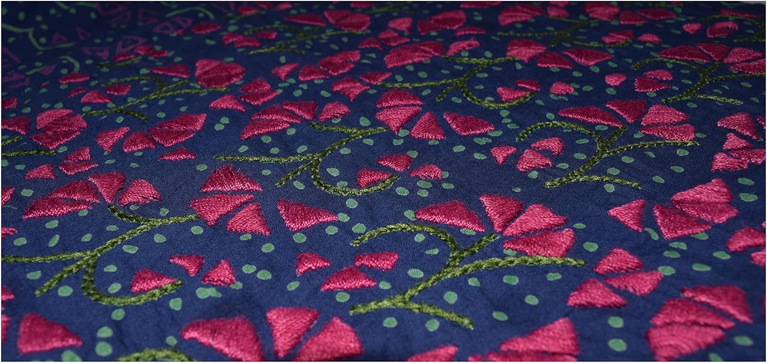 Megha Pure Cotton Hand Embroidered and Printed Tunic Top Blouse - Image 2