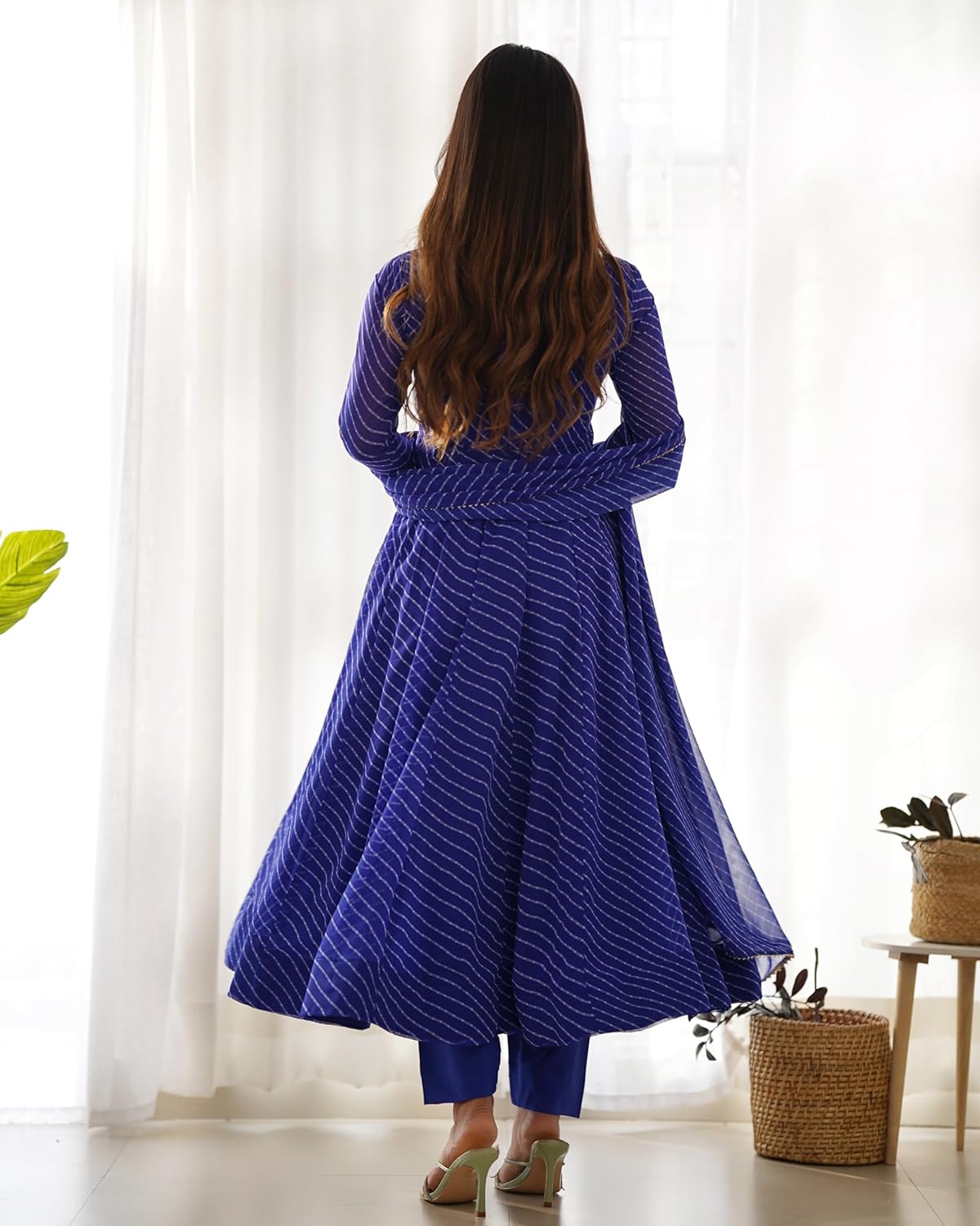 Design a New Leheriya Print Ethnic wear Set for Women ready to wear - Image 3
