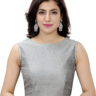Women's Silk Sleeveless Readymade Saree Blouse