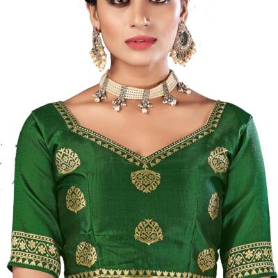Women's Readymade Bollywood Blouse For Sarees Indian Designer Art Silk Padded Stitched Choli Crop Top