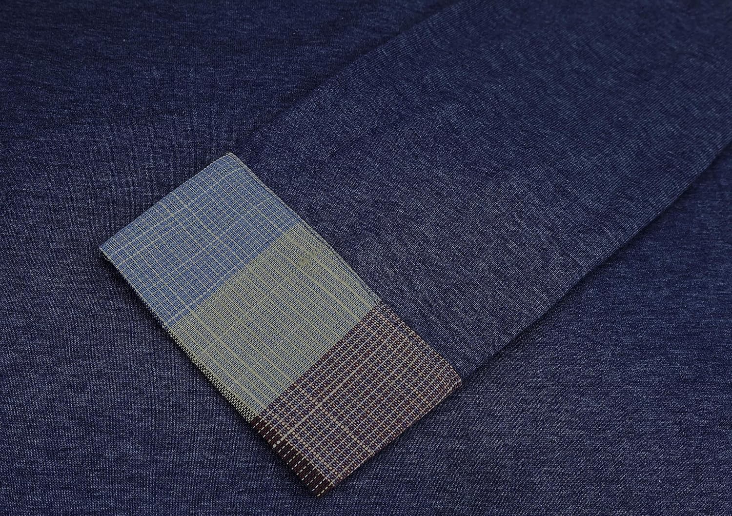 Oyamiki Women's Casual Collared Curved Hem 2 in 1 Pullover Tops Plaid Contrast Shirt Blouse - Image 4